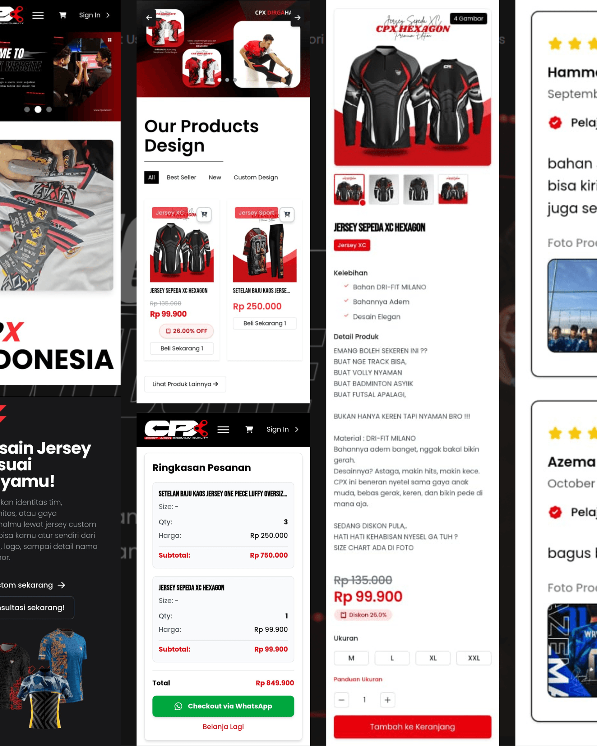 Developed a Modern E-Commerce Website for CPX Jersey gallery