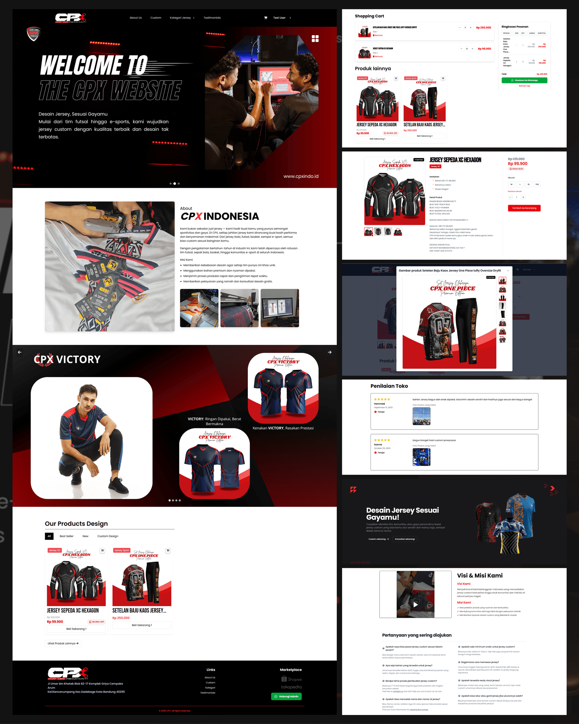 Developed a Modern E-Commerce Website for CPX Jersey gallery