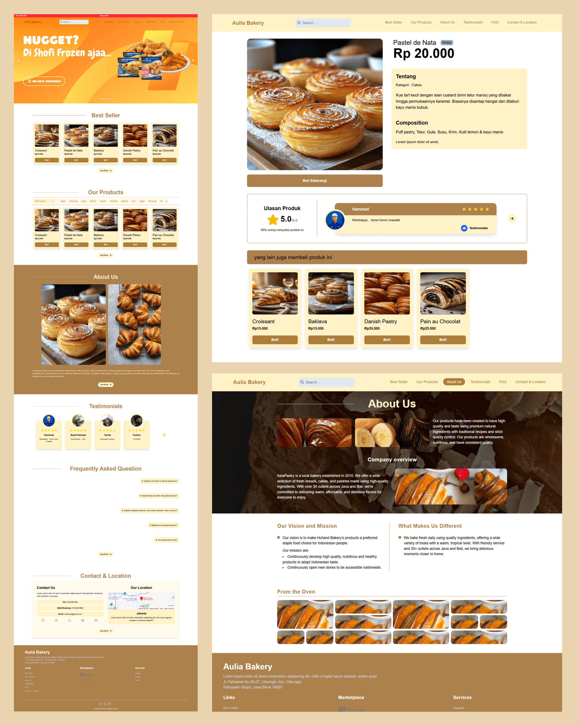 Aulia Bakery Marketplace - Fullstack Laravel Project gallery