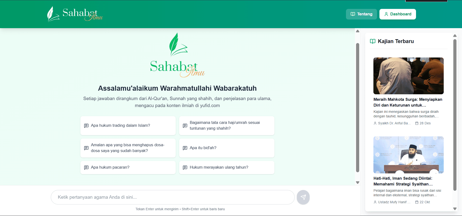 Sahabat Ilmu - AI-Powered Islamic Learning Platform