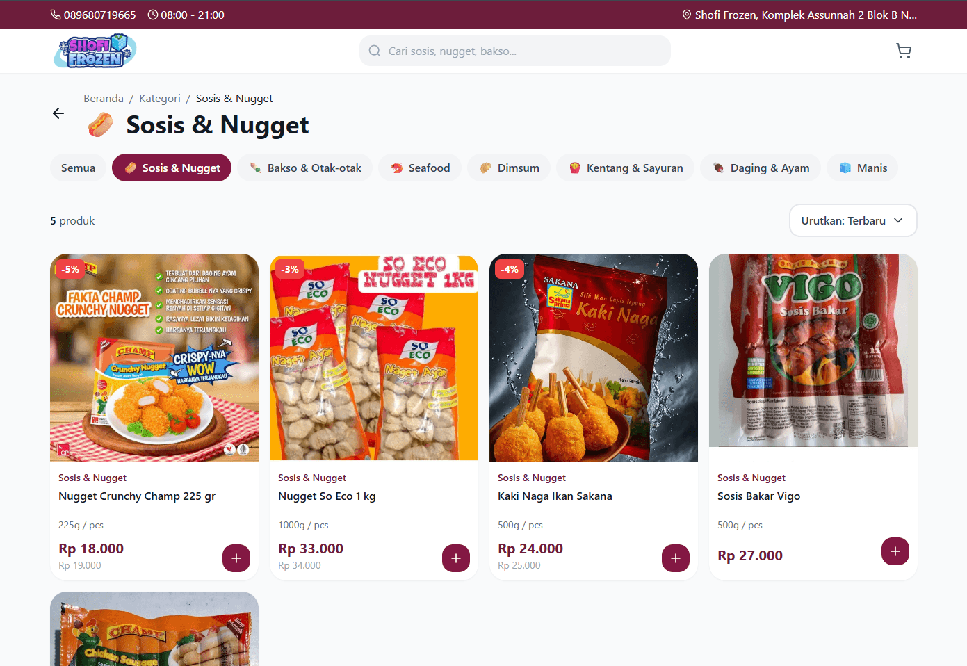 Shofi Frozen - E-Commerce Website gallery